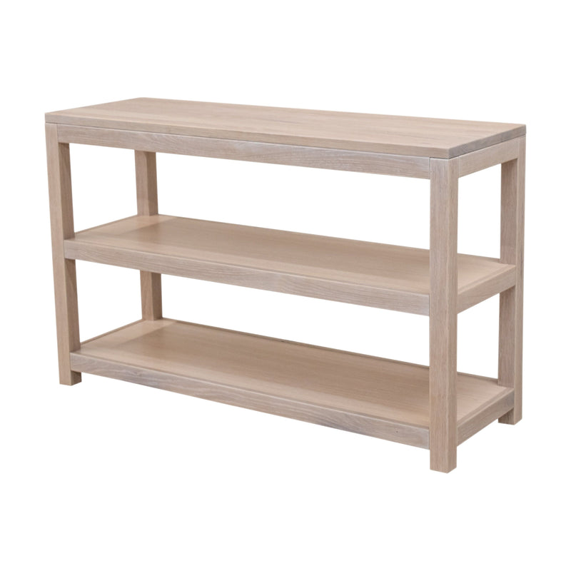Weston White Oak Wood Open Sofa Table | SW