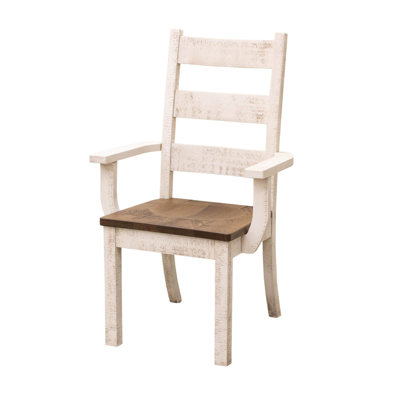 Warren High Back White & Wood Arm Dining Chair | M-CS&RQSWO-CO