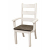 Warren High Back White & Wood Arm Dining Chair | M-GW&RWO-SB