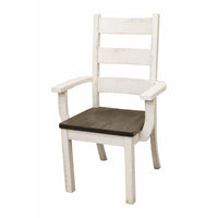 Warren High Back White & Wood Arm Dining Chair | M-GW&RWO-SB