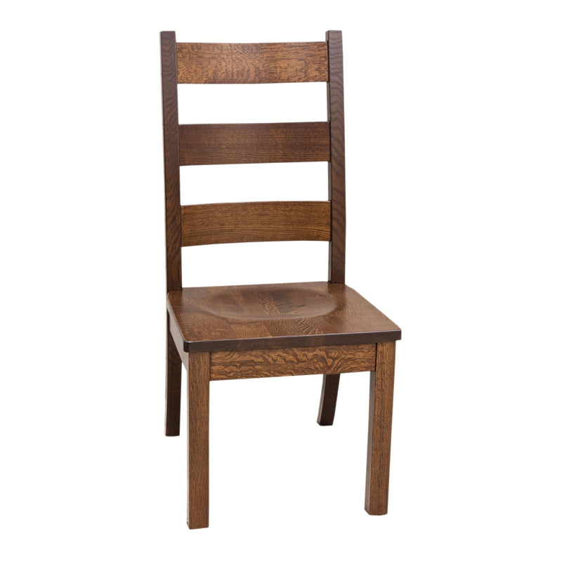 Warren High Back Quarter Sawn White Oak Wood Side Dining Chair | ASB