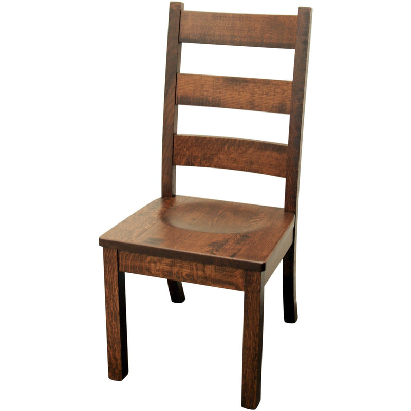Warren High Back Quarter Sawn White Oak Wood Side Dining Chair | GB