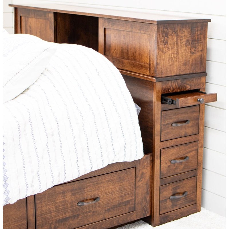 Millersburg Amish Maple Wood Storage Headboard & Platform Drawer Bed | ASB