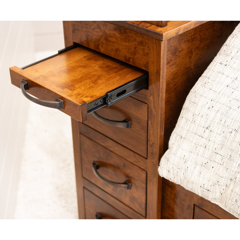 Millersburg Amish Maple Wood Storage Headboard & Platform Drawer Bed | CO