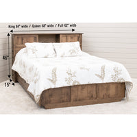 Millersburg Amish Maple Wood Storage Headboard & Platform Drawer Bed | CO