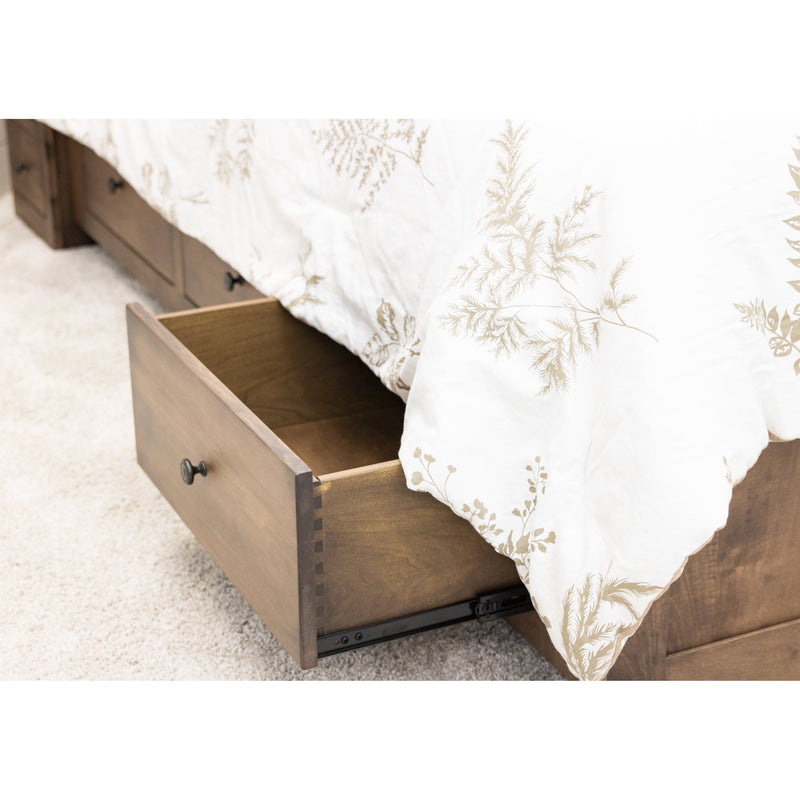 Millersburg Amish Maple Wood Storage Headboard & Platform Drawer Bed | CO