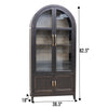 Woodstock Oak Wood Arched Display Cabinet | O-EB&M-DS