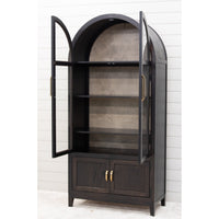Woodstock Oak Wood Arched Display Cabinet | O-EB&M-DS