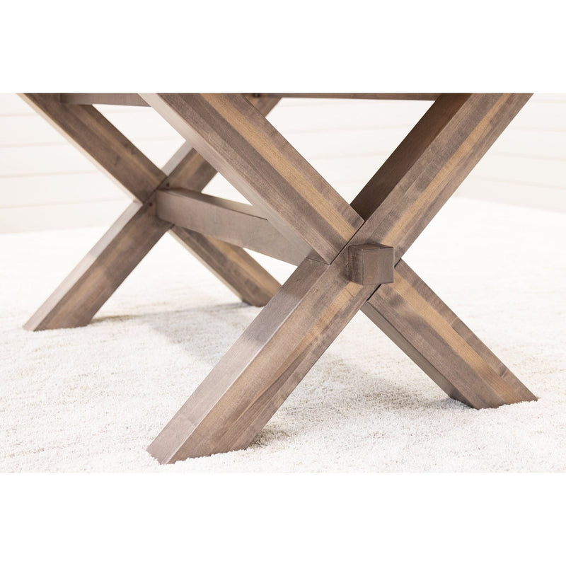 Amish X Base Maple Wood Trestle Dining Table | GS