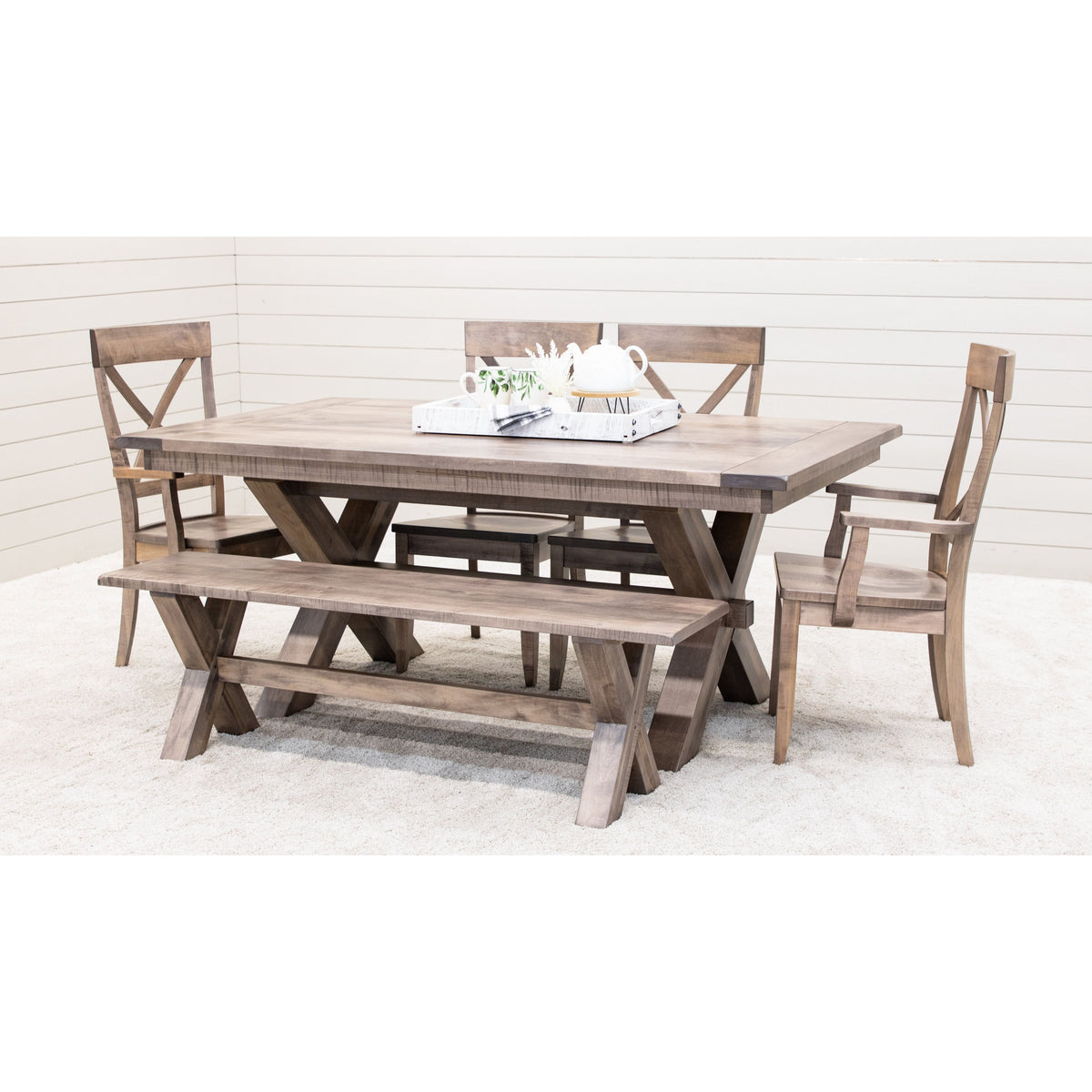 Parish X Back Maple Wood Side Dining Chair | DU