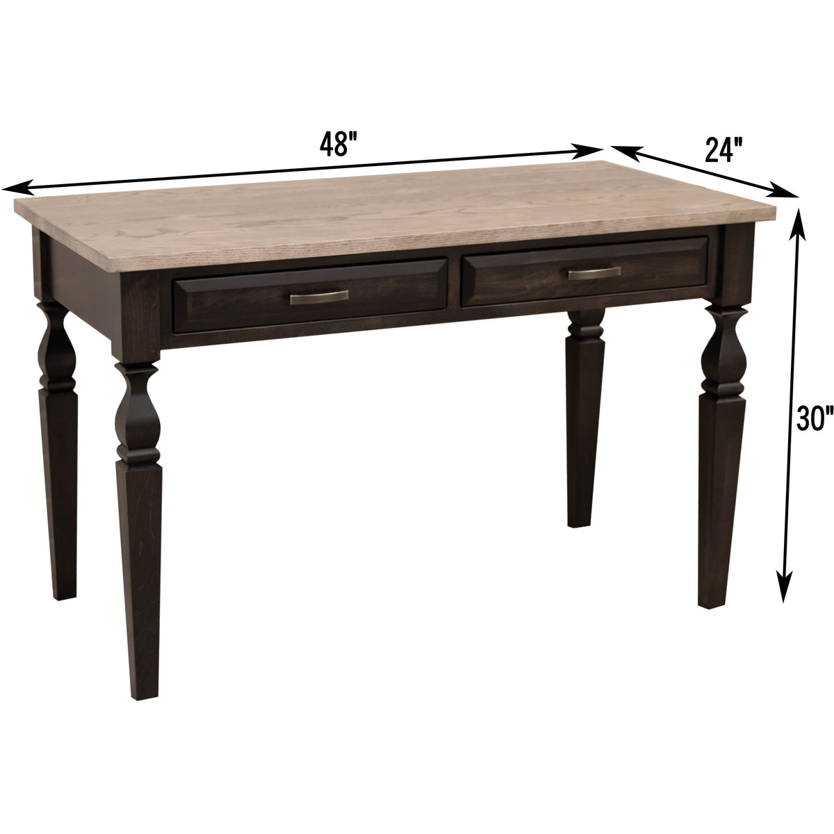 Asher Black & Wood Writing Desk | M-DK&RWO-GRB