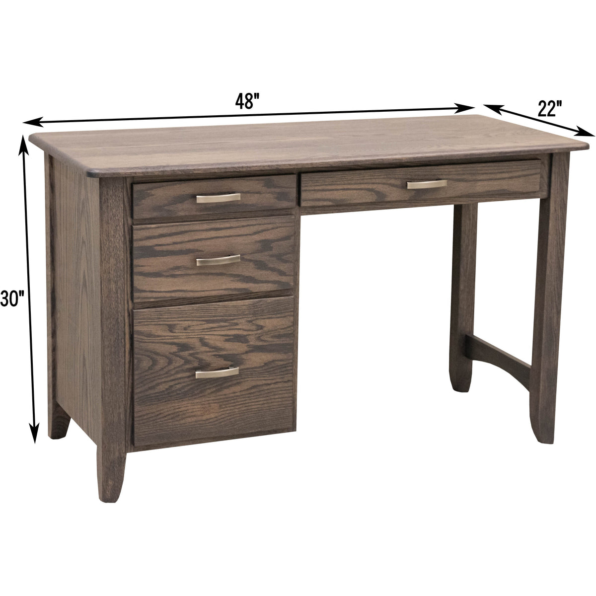 Augusta Small Black Solid Wood Desk | M-DK