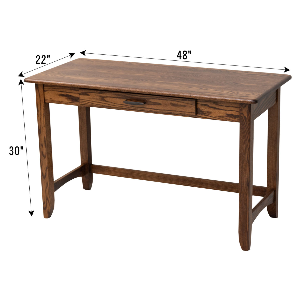 Augusta Oak Wood Writing Desk | ASB