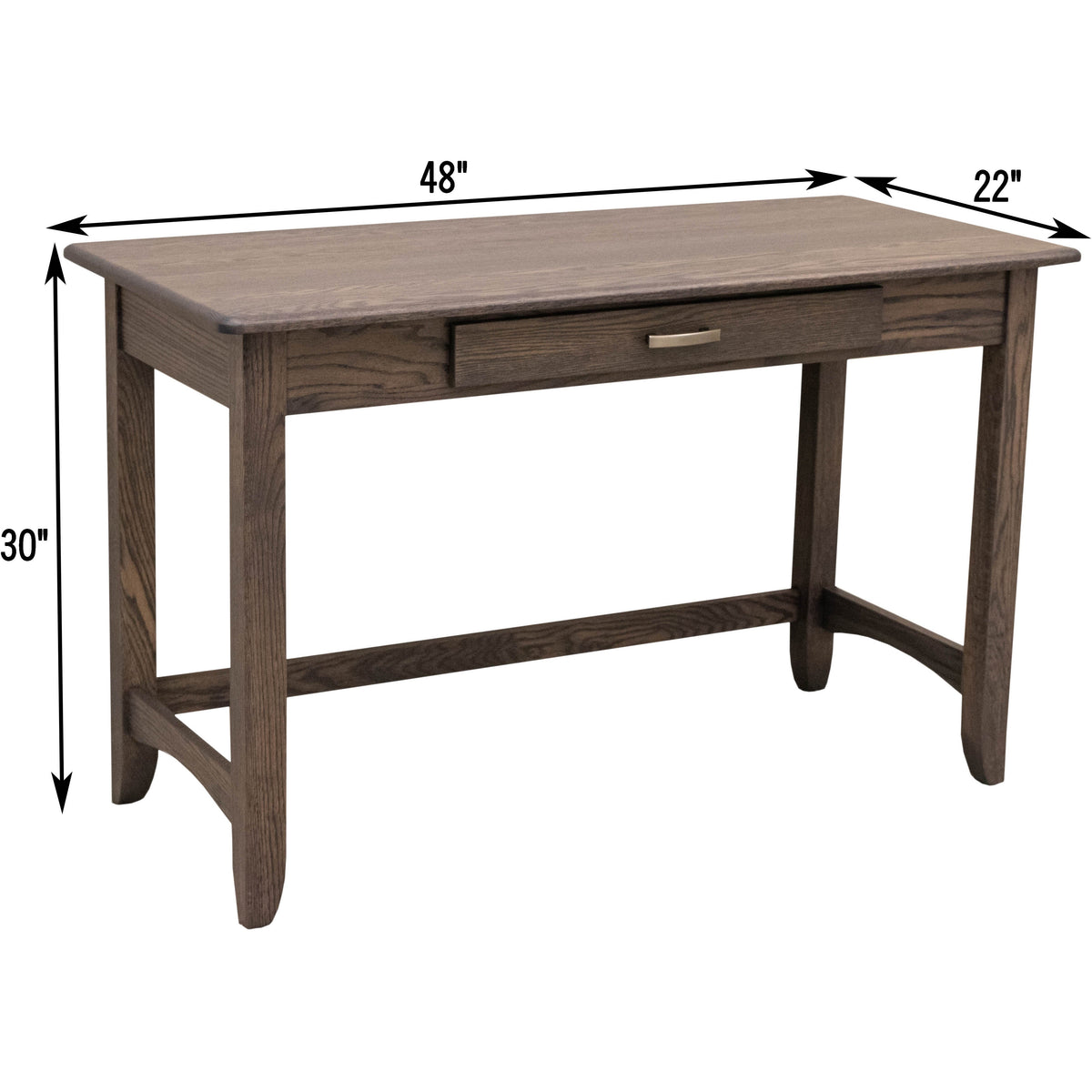 Augusta Oak Wood Writing Desk | SB