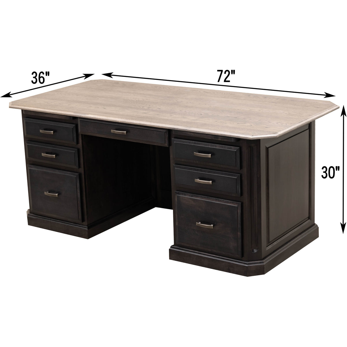 Boulevard Black & Wood Executive Desk | M-DK&RWO-GRB