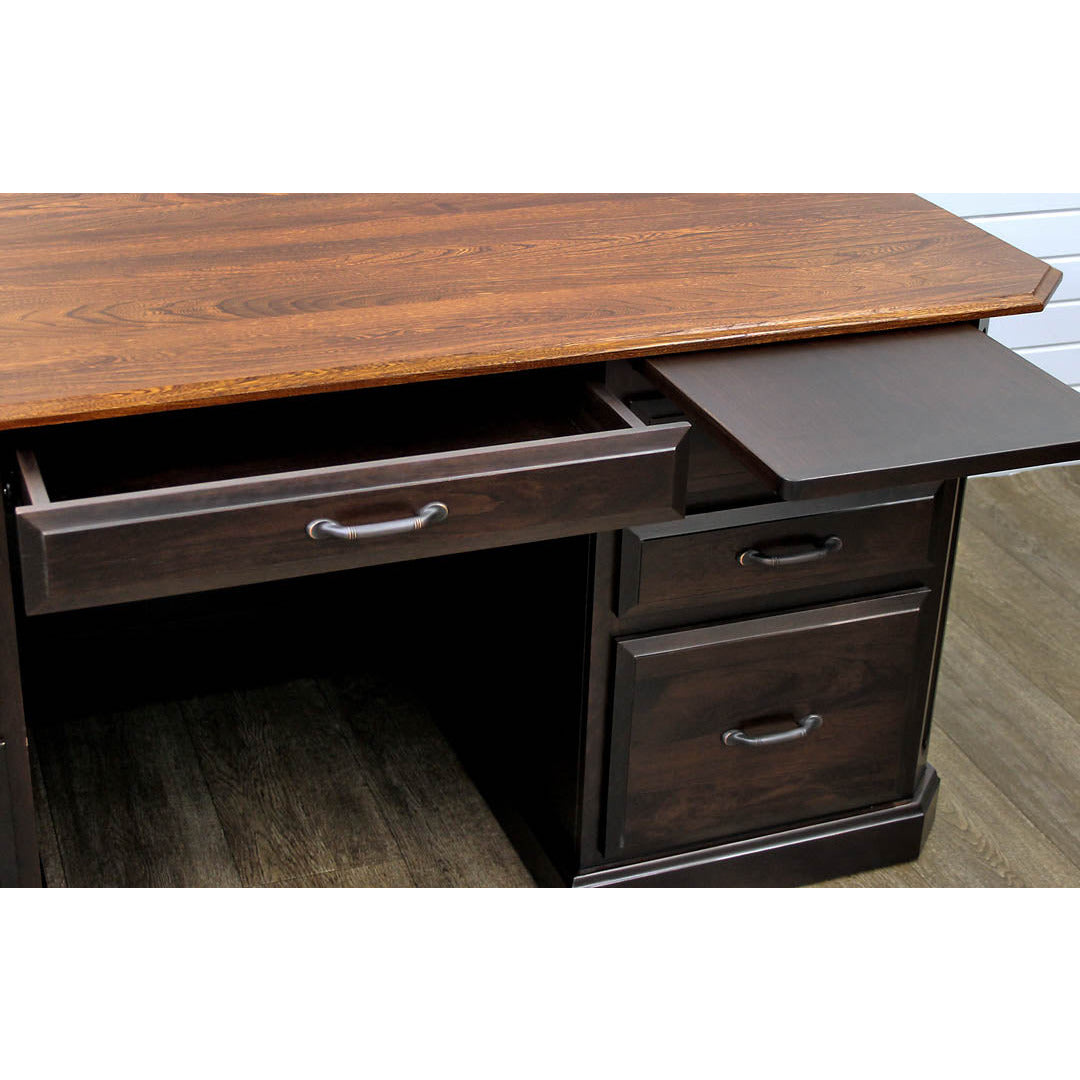 Boulevard Black & Wood Executive Desk | M-EB&E-MC