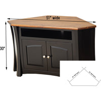 Brookstone Corner TV Console with VCR Shelf