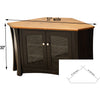 Brookstone Corner TV Console with Full Glass Doors