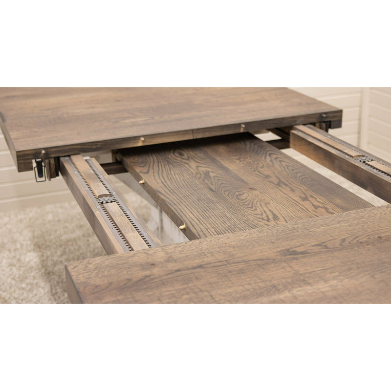 Farmhouse Extending Dining Table with Built-Down Top