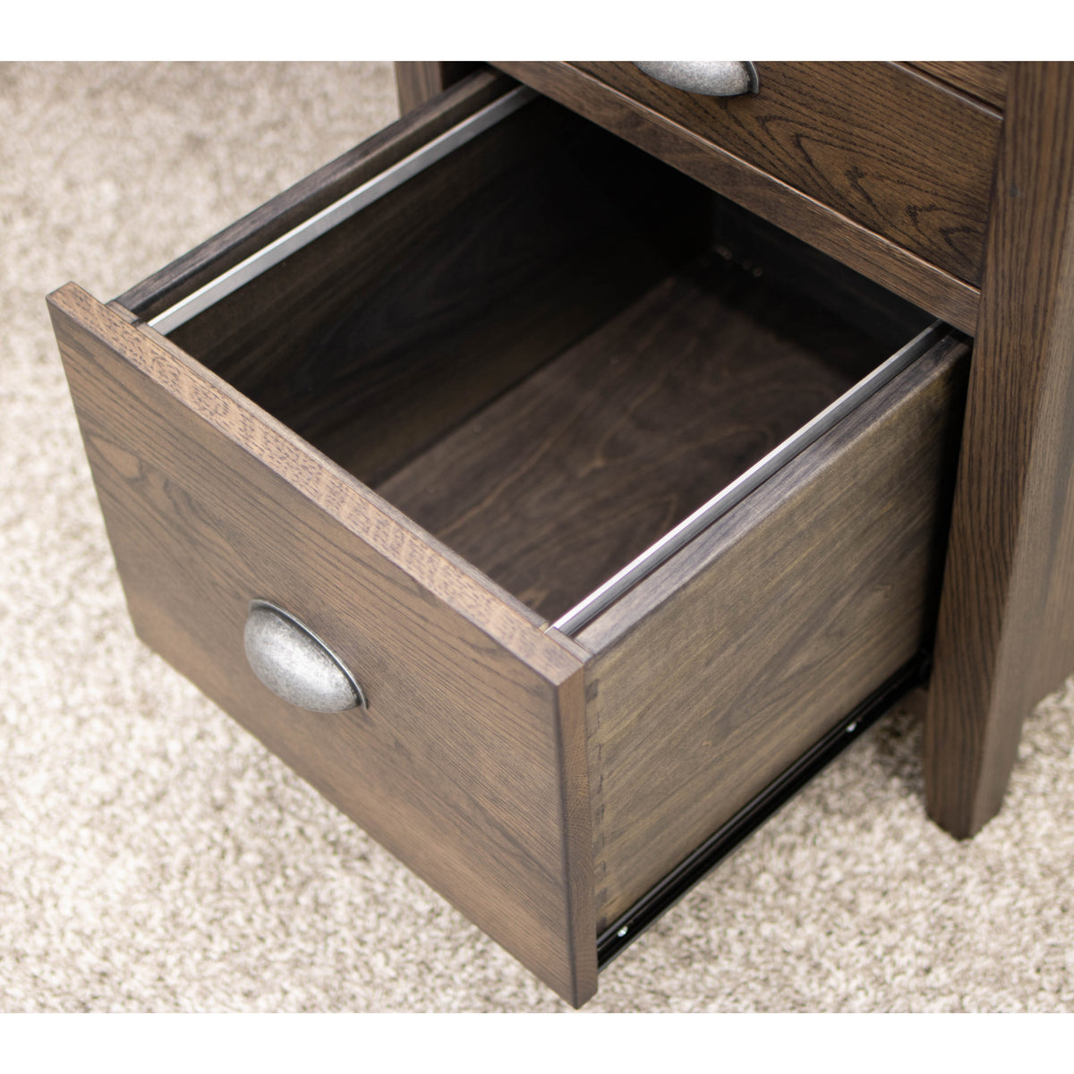 Princeton White Oak Wood Desk with Hutch Top | SB